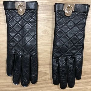 Michael Kors MK Leather black gloves size S